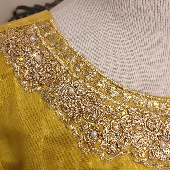 Embroidered fancy Multi color Pakistani/Indian 3Pc Shalwar suit Size M-L - Picture 12 of 15